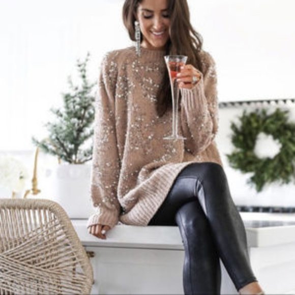French Connection Sweaters - French Connection Rosemary Sequin Pullover Sweater